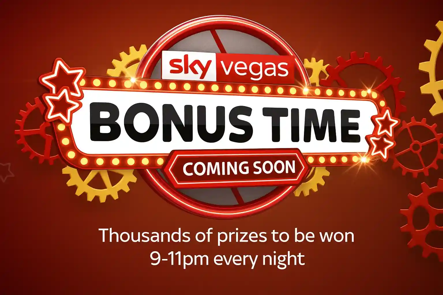 Bonus time promotion with thousands of prizes available at night
